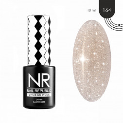 NAIL REPUBLIC   База камуфлирующая с шиммером   10мл   Base WEDDING   #164