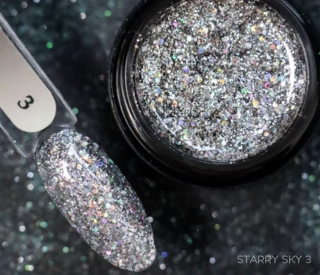 KLIO  Гель-лак с шестигранниками  STARRY SKY  5г (банка)  №03