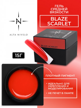 ALTA NIVELO   Гель для моделирования неоновый   15г   Gel Neon   BLAZE SCARLET