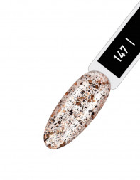 IQ BEAUTY   Лак для ногтей с биокерамикой с декором   12,5мл   Prolac LUXURY FLAKES   #147