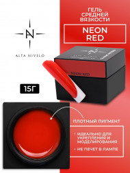 ALTA NIVELO   Гель для моделирования неоновый   15г   Gel NEON   RED