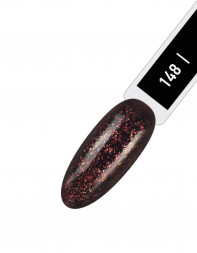IQ BEAUTY   Лак для ногтей с биокерамикой с декором   12,5мл   Prolac RED YULE   #148