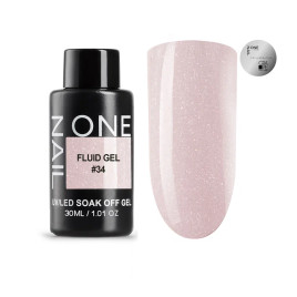 ONE NAIL Gel FLUID #34 30г (бутылка) Гель для укрепления жидкий
