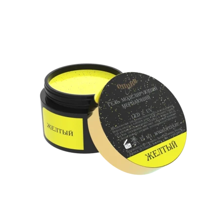 ОПЦИЯ   Гель для моделирования светоотражающий   15мл   Мерцающий   ЖЕЛТЫЙ