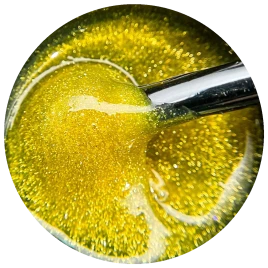 ОПЦИЯ Гель для моделирования светоотражающий 15мл Мерцающий ЖЕЛТЫЙ