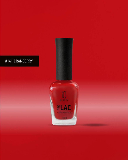 IQ BEAUTY   Prolac   #141 CRANBERRY   12,5мл   Лак для ногтей с биокерамикой   (СНЯТО)