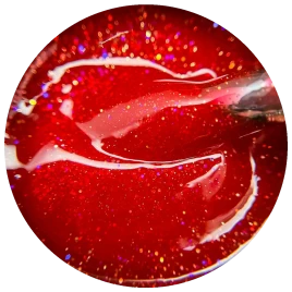 ОПЦИЯ Гель для моделирования светоотражающий 15мл Мерцающий КРАСНЫЙ