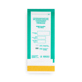 МЕДТЕСТ   Крафт пакет  с прозрачной стороной  ЗЕЛЕНЫЙ  (100шт)  100х250мм   (СНЯТО)