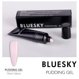 BLUESKY Pudding Gel полигель камуфлирующий нежно-розовый со слюдой Shine Sakura 8 гр. (Mini)