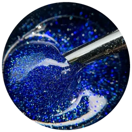 ОПЦИЯ Гель для моделирования светоотражающий 15мл Мерцающий СИНИЙ