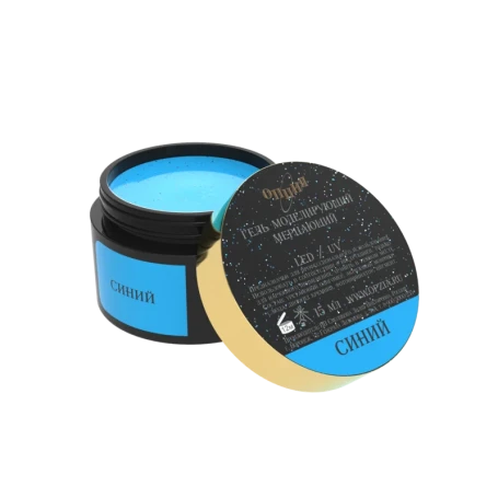 ОПЦИЯ   Гель для моделирования светоотражающий   15мл   Мерцающий   СИНИЙ