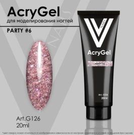 VOGUE NAILS Полигель с шиммером AcryGel PARTY 20мл #06