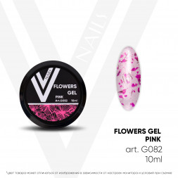 VOGUE NAILS  Гель с сухоцветами Flowers Gel  Pink 10мл