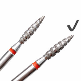 КМИЗ   Фреза алмазная  ПЛАМЯ ТОРНАДО 23 Красная   (856.104.243.100.023)   ГСАПС-2,3П-10МС   [26]