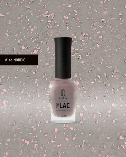 IQ BEAUTY   Prolac   #146 BERRIES NORDIC   12,5мл   Лак для ногтей с биокерамикой с поталью   (СНЯТО)