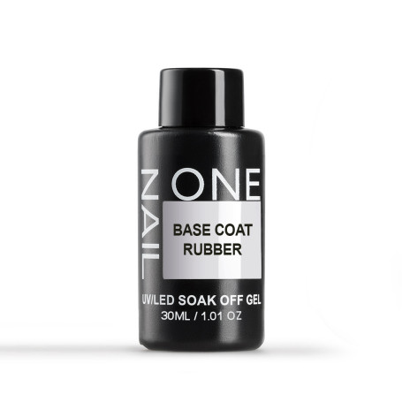 ONE NAIL   Base RUBBER   30мл (бутылка)   База прозрачная средне-густая  (для подложки)