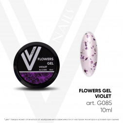 VOGUE NAILS  Гель с сухоцветами Flowers Gel  Violet 10мл