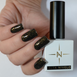ALTA NIVELO   Гель-лак с поталью   10мл   GOLD FOIL   #134