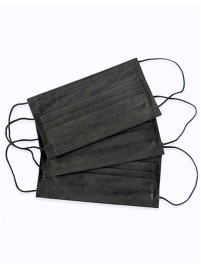 NAIL ART   Маска медицинская трехслойная одноразовая нестерильная ЧЕРНАЯ  (50шт)