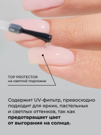 NAIL REPUBLIC Top PROTECTOR c UV 10мл Топ антивандальный без л/с
