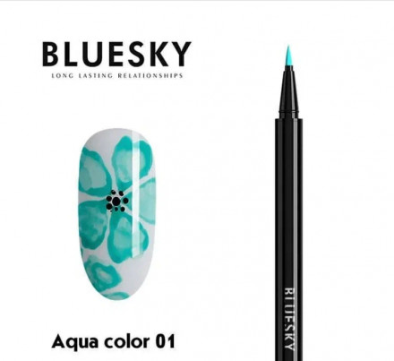 BLUESKY Aquacolor nail pen Акварельный фломастер №01