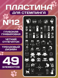 ALTA NIVELO   Пластина для стемпинга   6*12см   #012