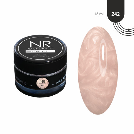 NAIL REPUBLIC   Gel PEARL   #242   15г   Гель для моделирования средне-жидкий перламутровый