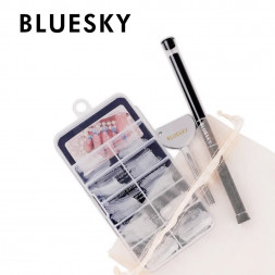 BLUESKY Набор для полигеля (кисть со шпателем + верхние формы + ключ-выдавливатель металлический)