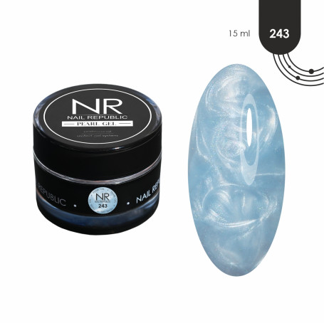 NAIL REPUBLIC   Gel PEARL   #243   15г   Гель для моделирования средне-жидкий перламутровый