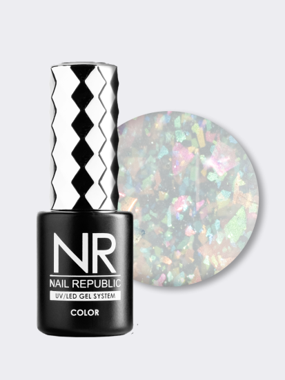 NAIL REPUBLIC   #1070 Opal Ocean   10мл   Гель-лак со слюдой молочный