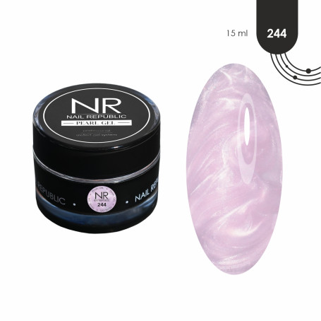 NAIL REPUBLIC   Gel PEARL   #244   15г   Гель для моделирования средне-жидкий перламутровый