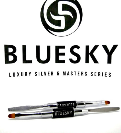BLUESKY Кисть для полигеля со шпателем