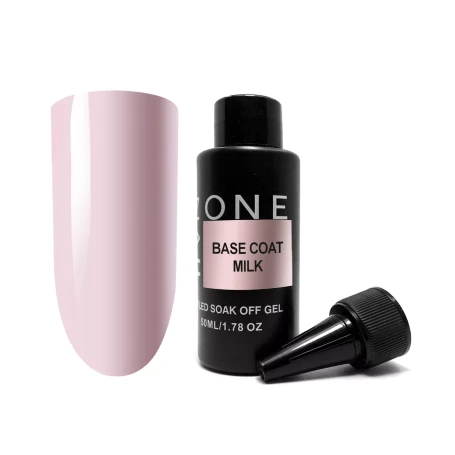 ONE NAIL   Base MILK   50мл (бутылка)   База камуфлирующая эластичная  (легкие в снятии)