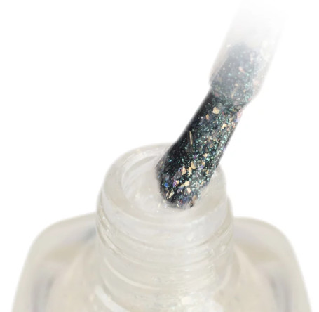 IQ BEAUTY   Prolac   #059 BORN TO SPARKLE   12,5мл   Лак для ногтей с биокерамикой полупрозрачный с  хлопьями Юки