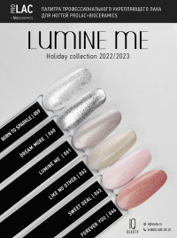 IQ BEAUTY Prolac #059 BORN TO SPARKLE 12,5мл Лак для ногтей с биокерамикой полупрозрачный с хлопьями Юки