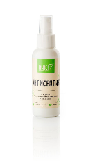 INKI   Антисептик с экдисом и натуральными маслами пихты и апельсина    100мл   (Честный знак)