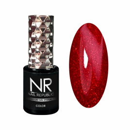 NAIL REPUBLIC #432 Perfect Red 10мл Гель-лак с шиммером
