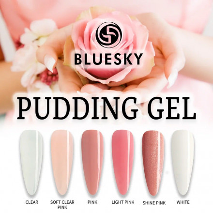 BLUESKY Pudding Gel полигель прозрачно-розовый Soft Clear Pink 8 гр. (Mini)