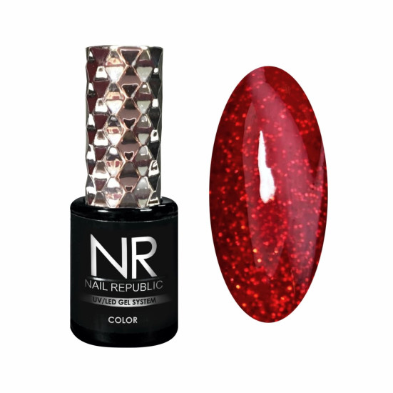 NAIL REPUBLIC   #433 Perfect Red   10мл   Гель-лак с шиммером