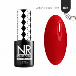 NAIL REPUBLIC   База цветная   10мл   Base LADY IN RED   #92