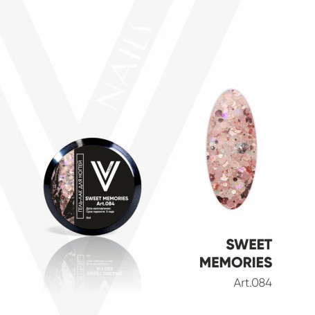 VOGUE NAILS   Гель-лак с блестками  5мл (банка)  SWEET MEMORIES
