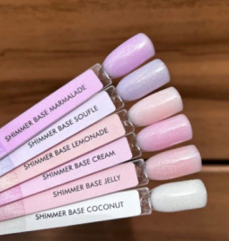 ONE NAIL Base SHIMMER MARMALADE 15мл База камуфлирующая эластичная c шиммером (легкие в снятии)