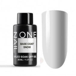 ONE NAIL   Base SNOW   30мл (бутылка)   База камуфлирующая эластичная молочная  (легкие в снятии)