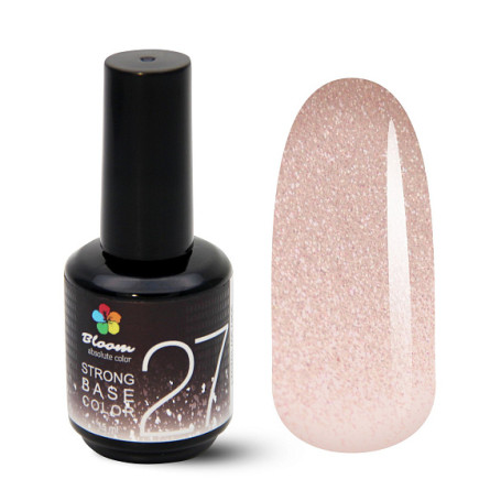 BLOOM   Base Strong COLOR   #27   15мл   База камуфлирующая жесткая с шиммером
