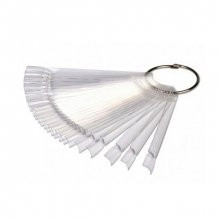 NAIL ART   Типсы на кольце прозрачные   12,5см   50шт   КВАДРАТ