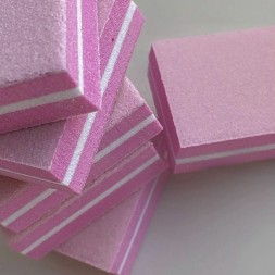 LISA NAIL Баф  мини розовый 3,5х2,5   (50шт)   [01]
