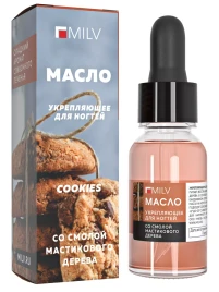 MILV Масло для кутикулы Сухое укрепляющее с шиммером COOKIES 15мл