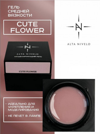 ALTA NIVELO   Гель для моделирования   Gel Black   CUTE FLOWER   15г