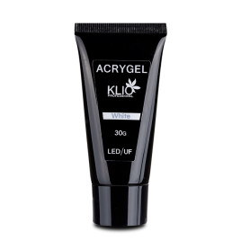 KLIO Acrygel WHITE 30мл (туба) Акригель для выкладного френча