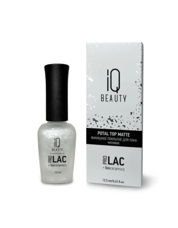 IQ BEAUTY   Top POTAL MATTE SILVER   12,5мл   Топ для лака матовый с поталью